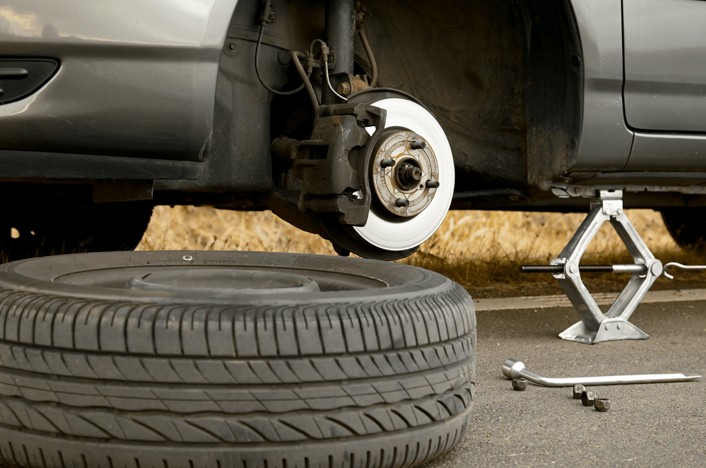 Flat tire - changing a tire in Phoenix, AZ