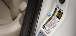 This sticker on your drivers car door or sill will show you what tire pressures are recommended for your car. 